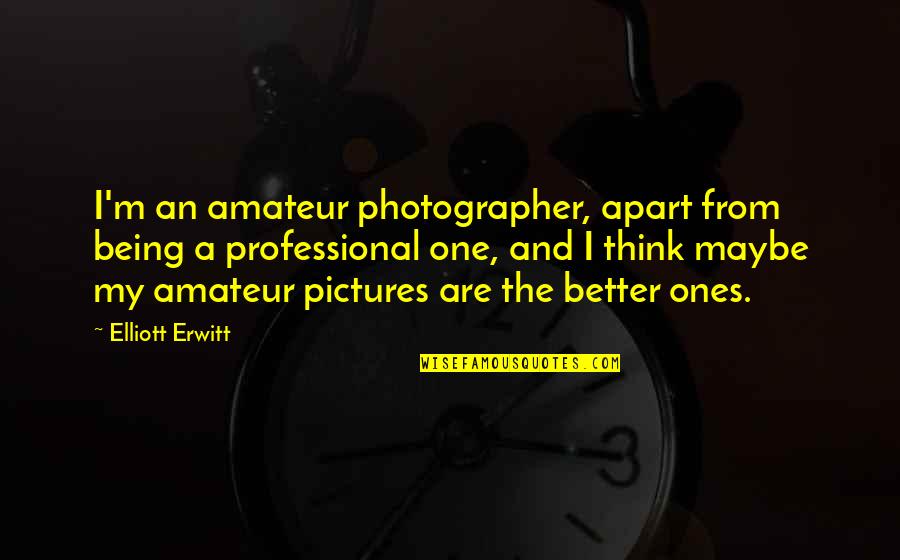 Imola Tile Quotes By Elliott Erwitt: I'm an amateur photographer, apart from being a Imola Tile Quotes By Elliott Erwitt: I'm an amateur photographer, apart from being a