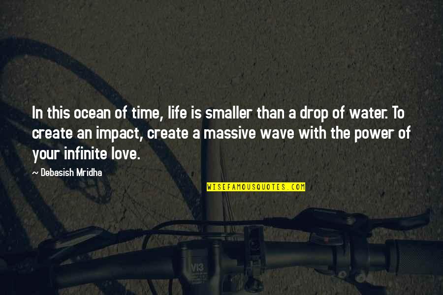 Impact Inspirational Quotes By Debasish Mridha: In this ocean of time, life is smaller