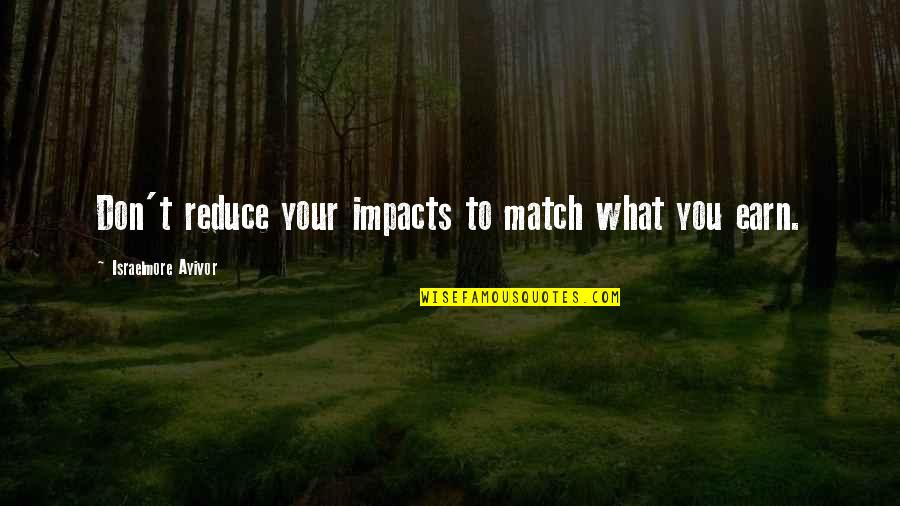 Impact Of Leadership Quotes By Israelmore Ayivor: Don't reduce your impacts to match what you