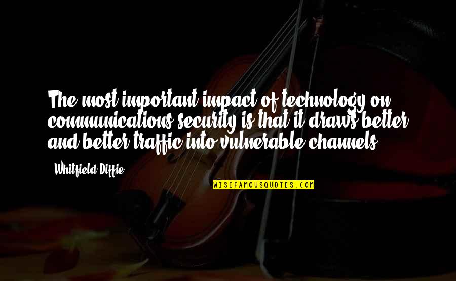 Impact Of Technology Quotes By Whitfield Diffie: The most important impact of technology on communications