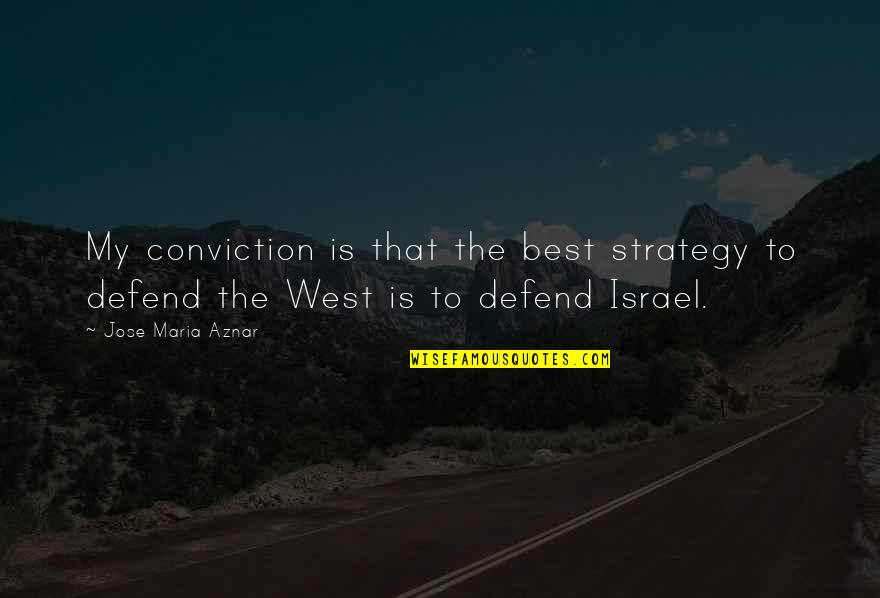 Impactful Christian Quotes By Jose Maria Aznar: My conviction is that the best strategy to