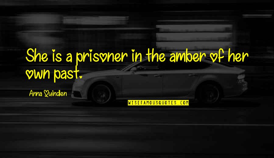 Impacting Bible Quotes By Anna Quindlen: She is a prisoner in the amber of
