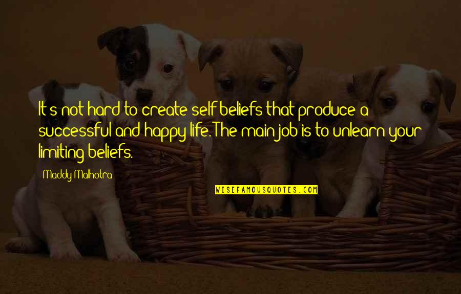 Impagliazzo Peluqueria Quotes By Maddy Malhotra: It's not hard to create self-beliefs that produce