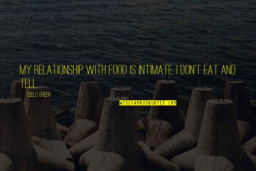 Impaired Life Annuity Quotes By CeeLo Green: My relationship with food is intimate. I don't