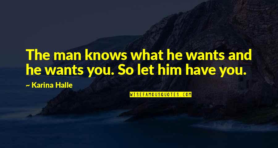 Imparando Litaliano Quotes By Karina Halle: The man knows what he wants and he