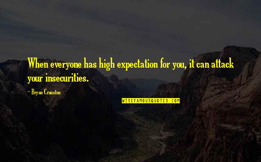 Imparare Leggendo Quotes By Bryan Cranston: When everyone has high expectation for you, it