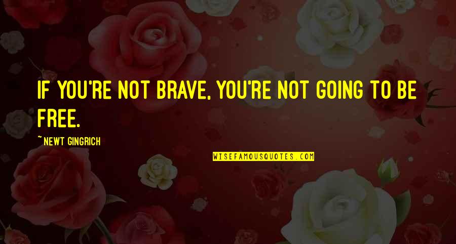 Impartation Quotes By Newt Gingrich: If you're not brave, you're not going to