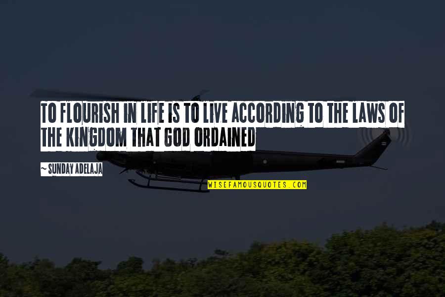 Impede Antonym Quotes By Sunday Adelaja: To flourish in life is to live according