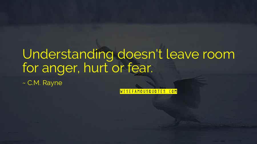 Impedimentos Quotes By C.M. Rayne: Understanding doesn't leave room for anger, hurt or