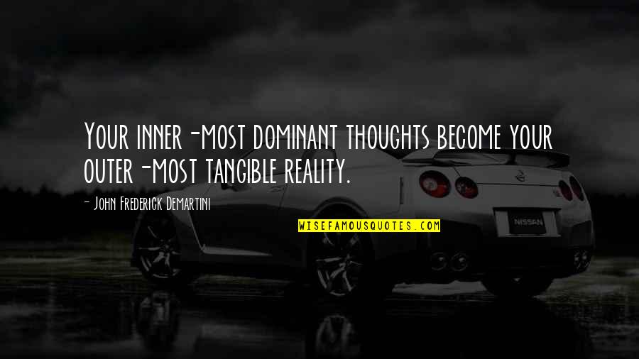 Impellitur Quotes By John Frederick Demartini: Your inner-most dominant thoughts become your outer-most tangible Impellitur Quotes By John Frederick Demartini: Your inner-most dominant thoughts become your outer-most tangible