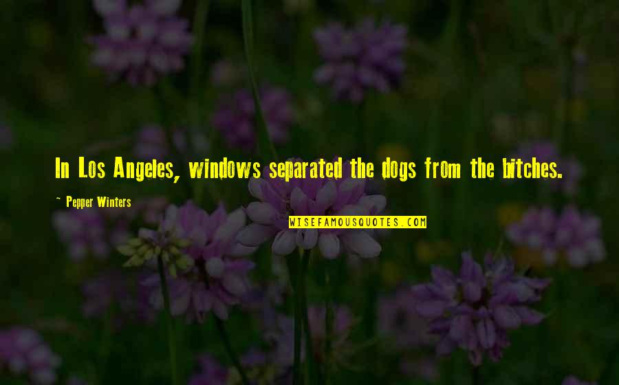 Impending Birth Quotes By Pepper Winters: In Los Angeles, windows separated the dogs from Impending Birth Quotes By Pepper Winters: In Los Angeles, windows separated the dogs from