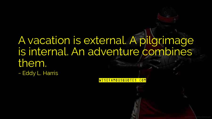 Imperfect Perfectly Quotes By Eddy L. Harris: A vacation is external. A pilgrimage is internal.
