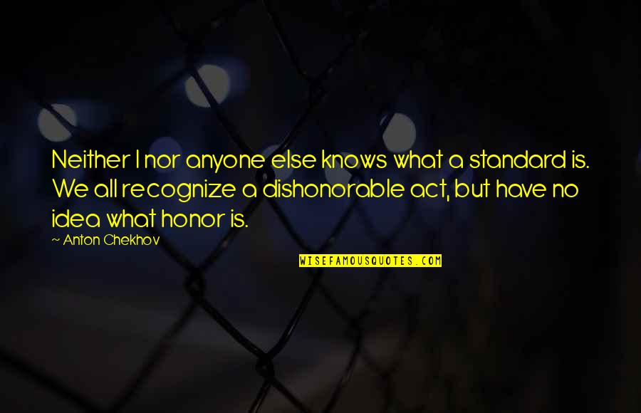 Imperilment Quotes By Anton Chekhov: Neither I nor anyone else knows what a Imperilment Quotes By Anton Chekhov: Neither I nor anyone else knows what a