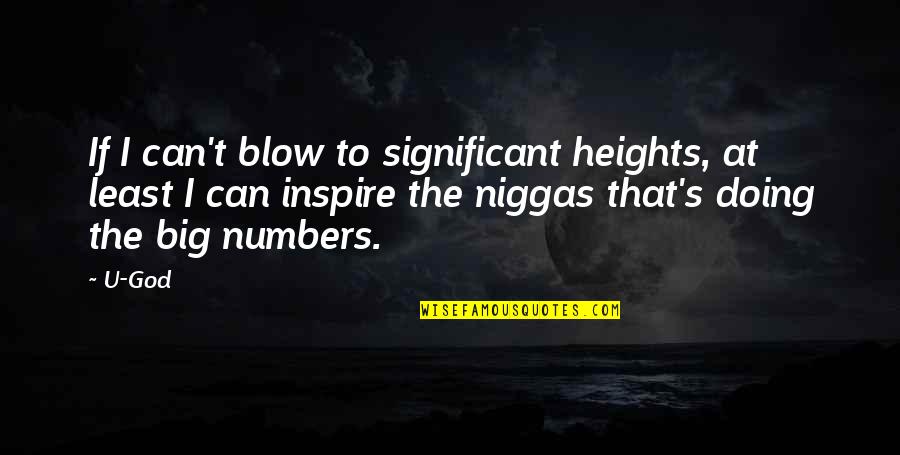 Impermeability Of Concrete Quotes By U-God: If I can't blow to significant heights, at