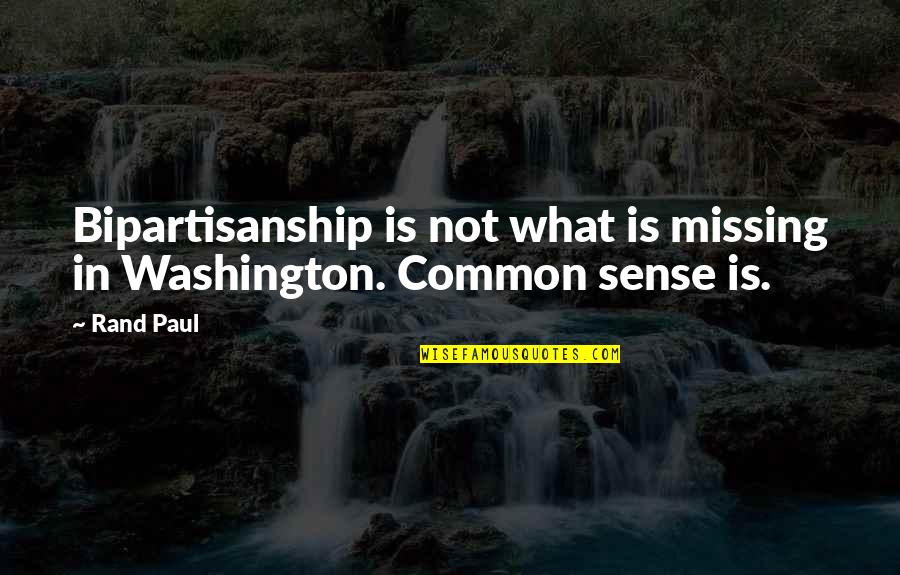 Implanting Blastocyst Quotes By Rand Paul: Bipartisanship is not what is missing in Washington.