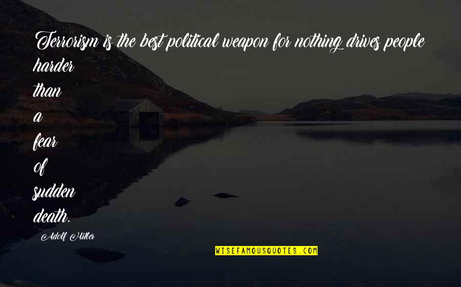 Imploding Kittens Quotes By Adolf Hitler: Terrorism is the best political weapon for nothing