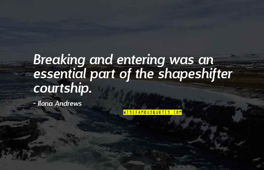 Implosion Vs Explosion Quotes By Ilona Andrews: Breaking and entering was an essential part of