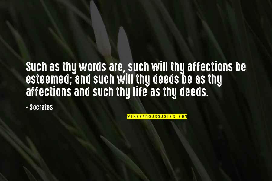 Importance Of Your Name Quotes By Socrates: Such as thy words are, such will thy