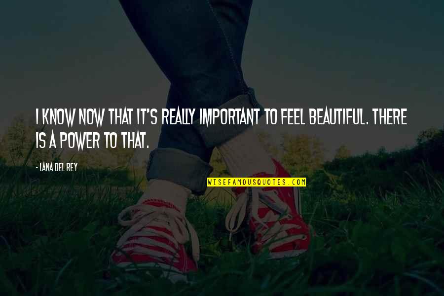 Important Beautiful Quotes By Lana Del Rey: I know now that it's really important to
