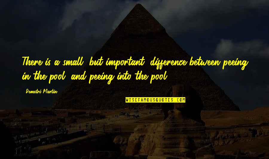 Important But Quotes By Demetri Martin: There is a small, but important, difference between Important But Quotes By Demetri Martin: There is a small, but important, difference between