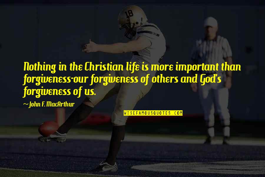 Important Of Life Quotes By John F. MacArthur: Nothing in the Christian life is more important