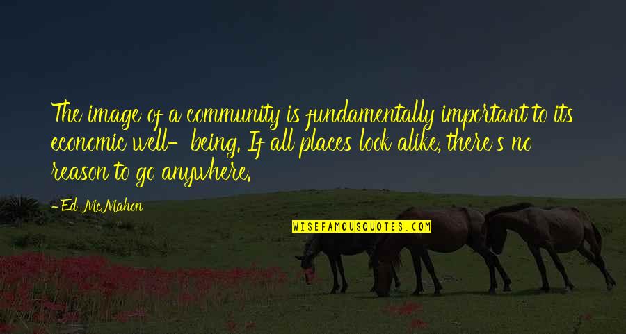 Important Places Quotes By Ed McMahon: The image of a community is fundamentally important