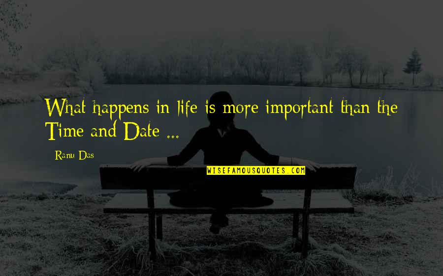 Important The Quotes By Ranu Das: What happens in life is more important than