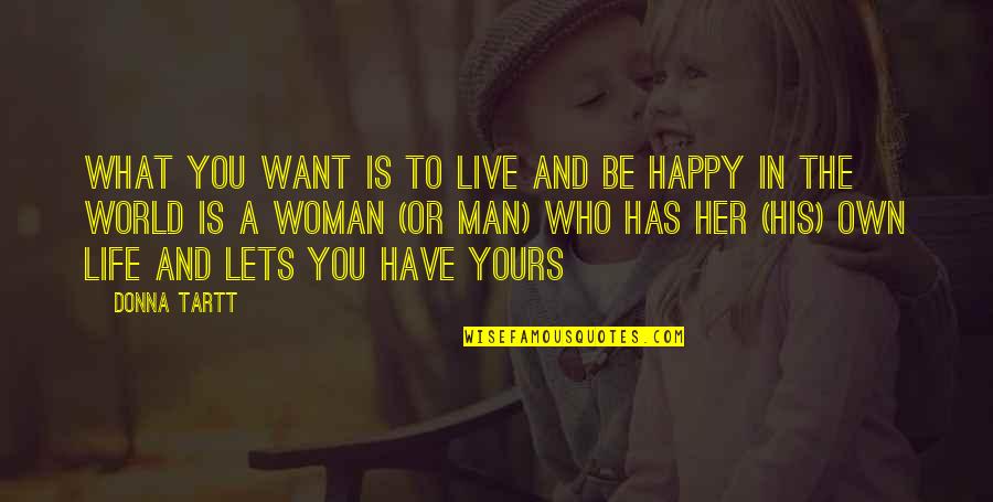 Importanza Dellacqua Quotes By Donna Tartt: What you want is to live and be