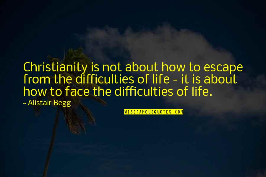 Impossibile Aprire Quotes By Alistair Begg: Christianity is not about how to escape from Impossibile Aprire Quotes By Alistair Begg: Christianity is not about how to escape from