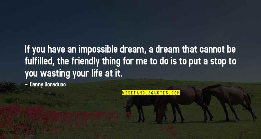 Impossible Dream Quotes By Danny Bonaduce: If you have an impossible dream, a dream