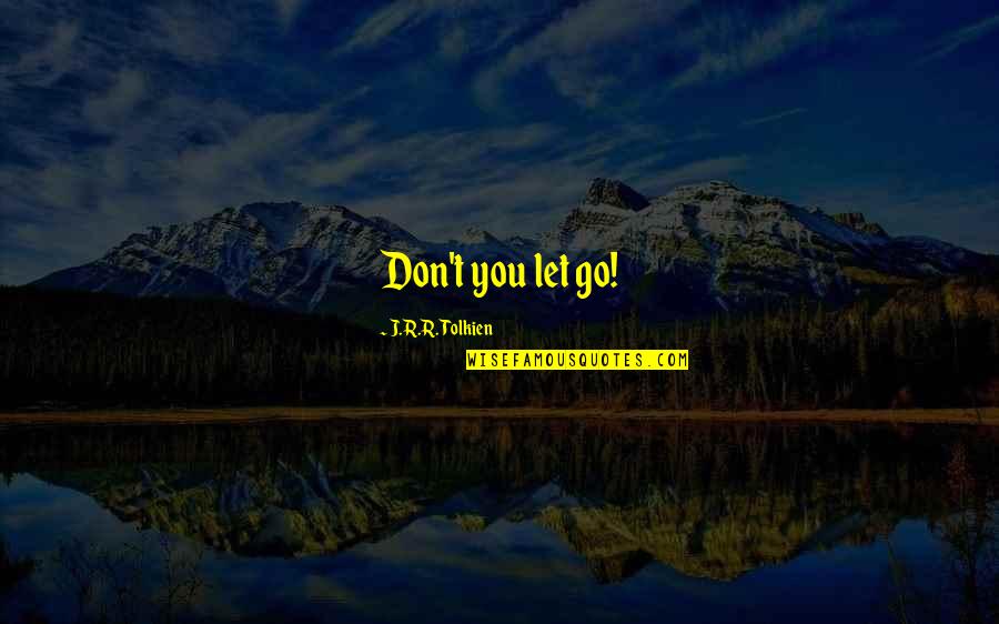 Imposts Quotes By J.R.R. Tolkien: Don't you let go!