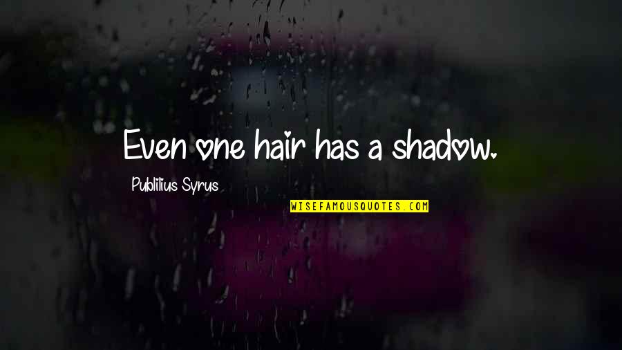 Impots Fr Quotes By Publilius Syrus: Even one hair has a shadow.