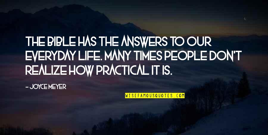 Impregnating Mother Quotes By Joyce Meyer: The Bible has the answers to our everyday Impregnating Mother Quotes By Joyce Meyer: The Bible has the answers to our everyday