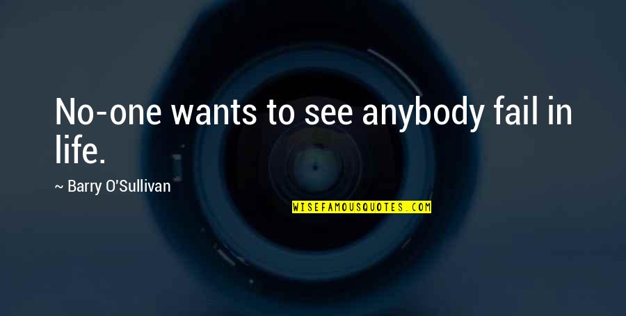 Impresora Quotes By Barry O'Sullivan: No-one wants to see anybody fail in life.