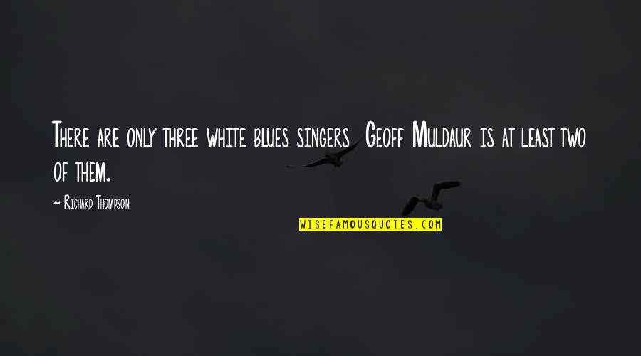 Impressionists Art Quotes By Richard Thompson: There are only three white blues singers Geoff