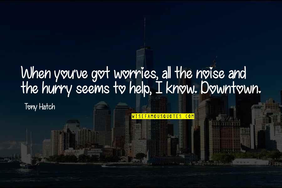 Imprizon'd Quotes By Tony Hatch: When you've got worries, all the noise and
