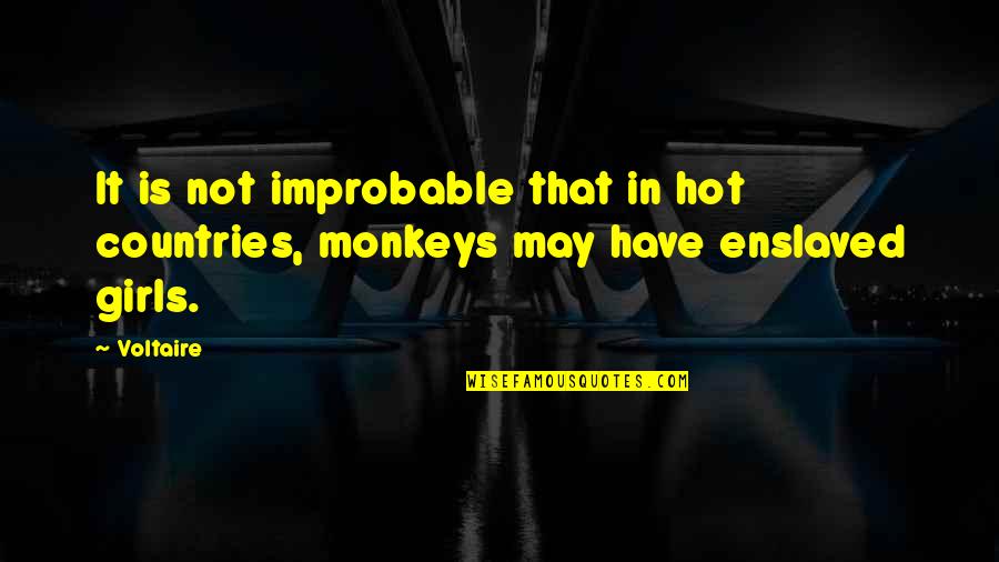 Improbable Quotes By Voltaire: It is not improbable that in hot countries,