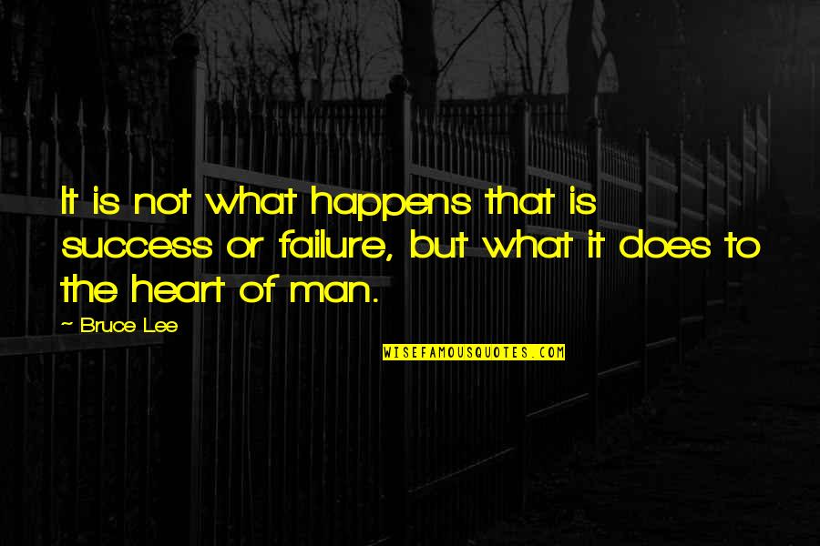 Impromptu Speech Quotes By Bruce Lee: It is not what happens that is success