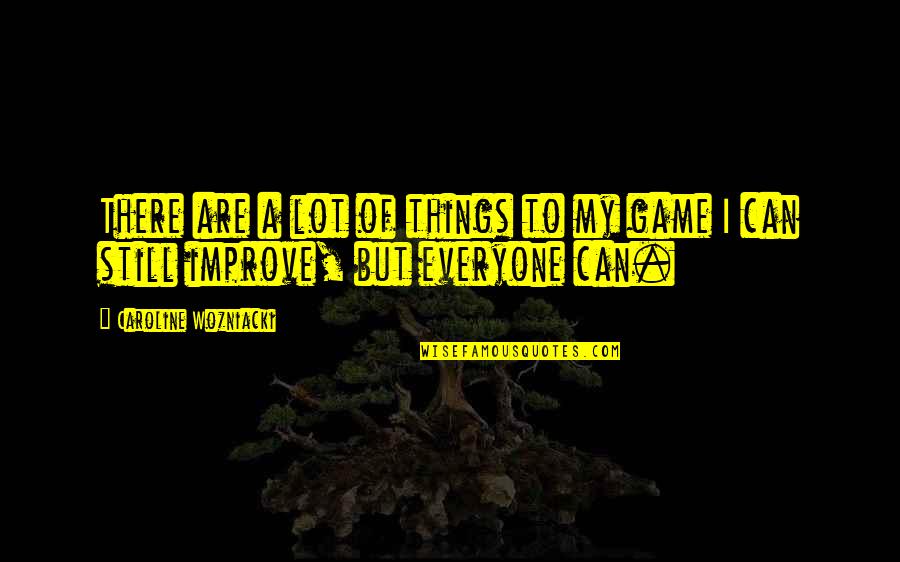 Improve Our Lot Quotes By Caroline Wozniacki: There are a lot of things to my Improve Our Lot Quotes By Caroline Wozniacki: There are a lot of things to my