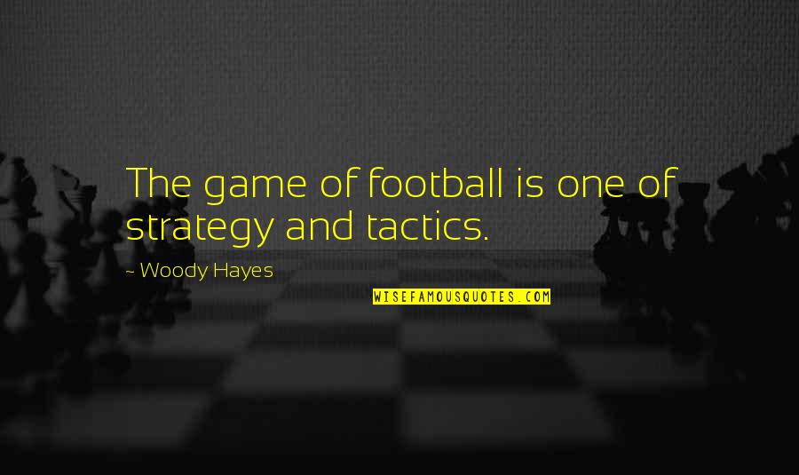 Improveable Quotes By Woody Hayes: The game of football is one of strategy