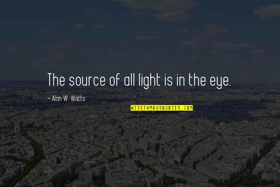 Improvement In Sports Quotes By Alan W. Watts: The source of all light is in the