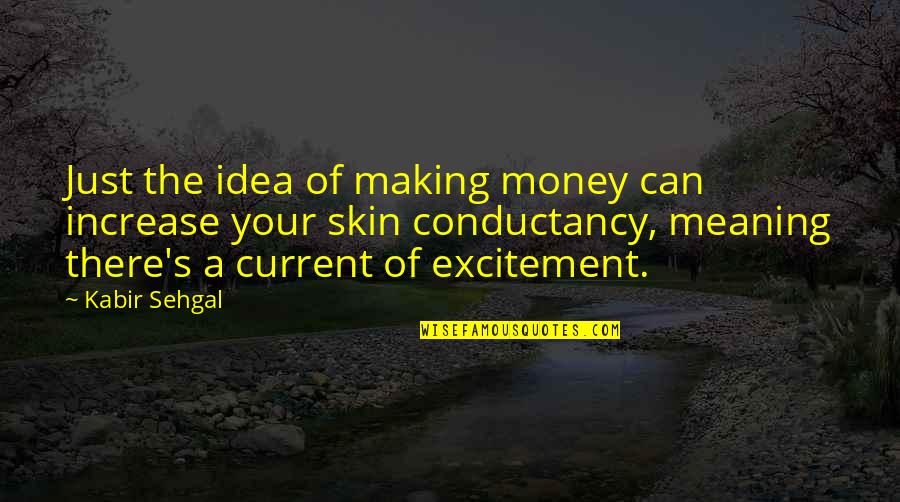 Improvement Is A Never Ending Quotes By Kabir Sehgal: Just the idea of making money can increase Improvement Is A Never Ending Quotes By Kabir Sehgal: Just the idea of making money can increase