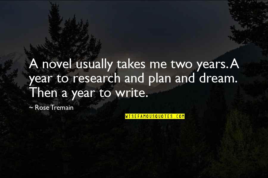 Imputation Quotes By Rose Tremain: A novel usually takes me two years. A