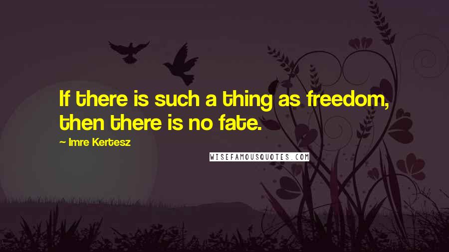 Imre Kertesz quotes: If there is such a thing as freedom, then there is no fate.