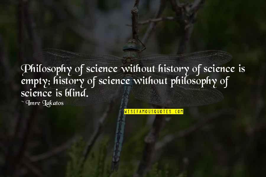 Imre Quotes By Imre Lakatos: Philosophy of science without history of science is