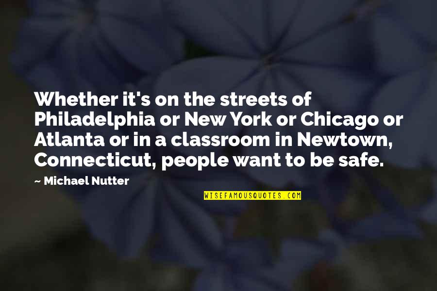 In Atlanta Quotes By Michael Nutter: Whether it's on the streets of Philadelphia or In Atlanta Quotes By Michael Nutter: Whether it's on the streets of Philadelphia or