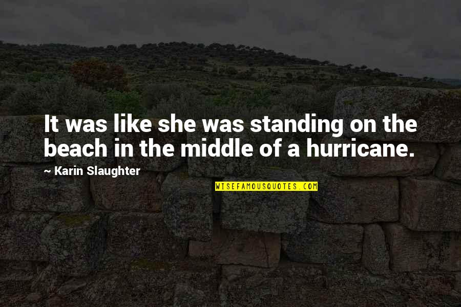 In Beach Quotes By Karin Slaughter: It was like she was standing on the In Beach Quotes By Karin Slaughter: It was like she was standing on the