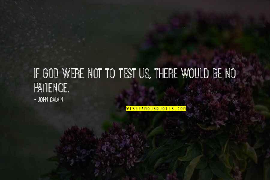 In Bruges Quotes By John Calvin: If God were not to test us, there In Bruges Quotes By John Calvin: If God were not to test us, there