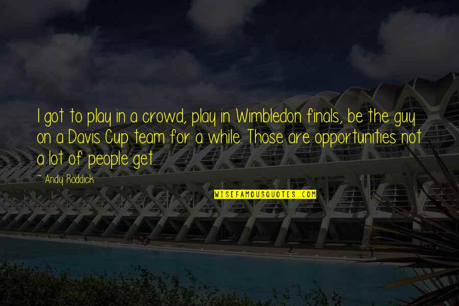 In Crowd Quotes By Andy Roddick: I got to play in a crowd, play