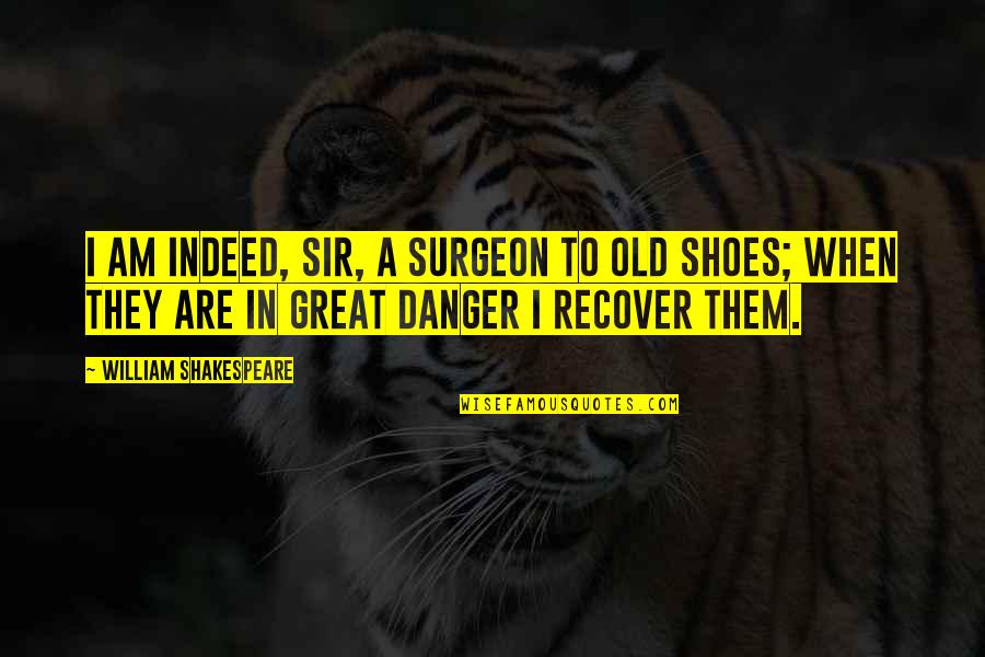 In Danger Quotes By William Shakespeare: I am indeed, sir, a surgeon to old In Danger Quotes By William Shakespeare: I am indeed, sir, a surgeon to old